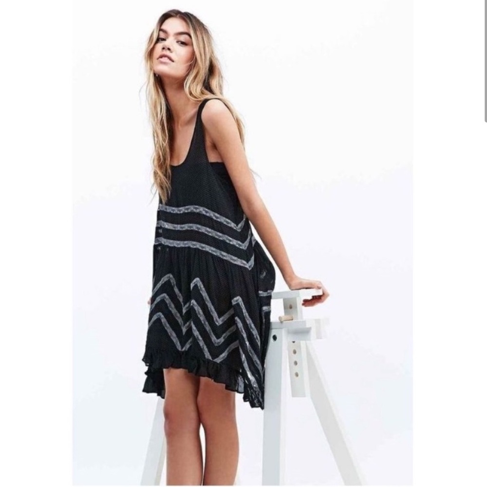 Intimately Free People voile lace trapeze slip dress